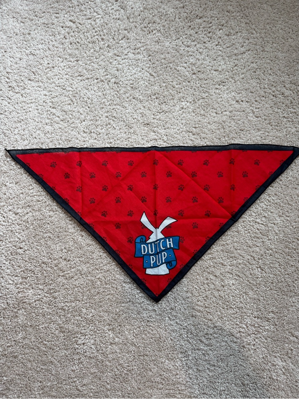 Dutch Bros Red & Black "Dutch Pup" Dog Bandana
